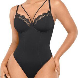 SHAPELLX Women's Shapewear Lace Bodysuit
